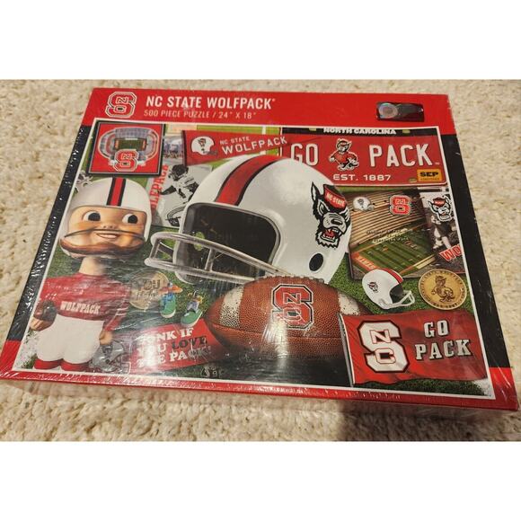 You the fan Other - NC State Wolfpack Football 500 Piece Jigsaw Puzzle 24x18 NEW SEALED
